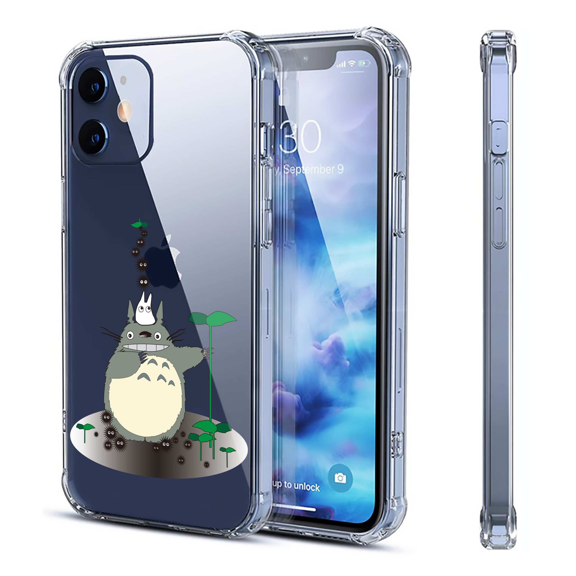 （画像用） となりのトトロ 草壁メイ 草壁サツキ My Neighbor Totoro Satsuki Kusakabe Mei Kusakabe 【iPhone 12シリーズ対応】透明スマホケース（クリアソフトケース）